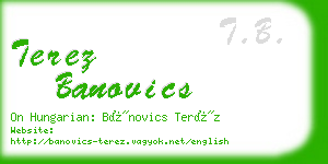 terez banovics business card